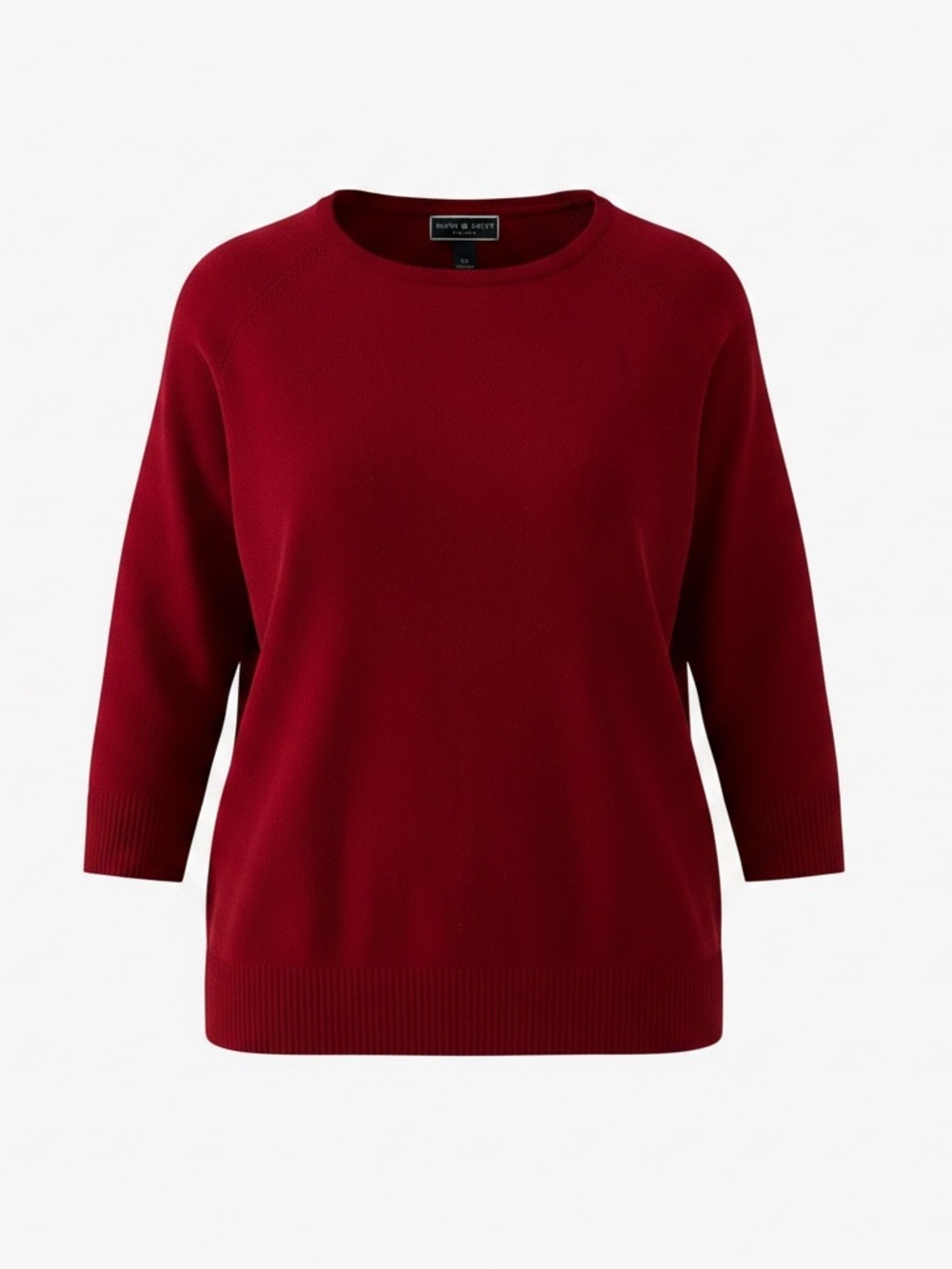 Karen Scott Women's Burgundy Crewneck Sweater